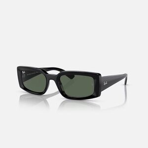 Ray-Ban Kiliane Black Frame Sunglasses with Dark Green Lenses